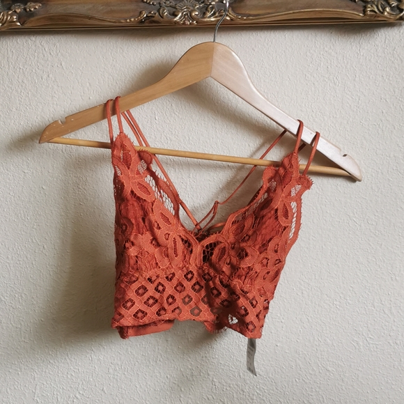 Eclipse Other - Free NWT Orange Lace Bralette